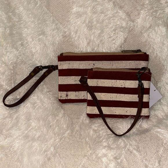 Primitives by Kathy Distressed Stars & Stripes Wristlet Set ofโ2 Travel Bags - Picture 2 of 8